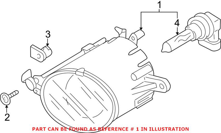 Audi Foglight Assembly - Passenger Side 8E0941700E