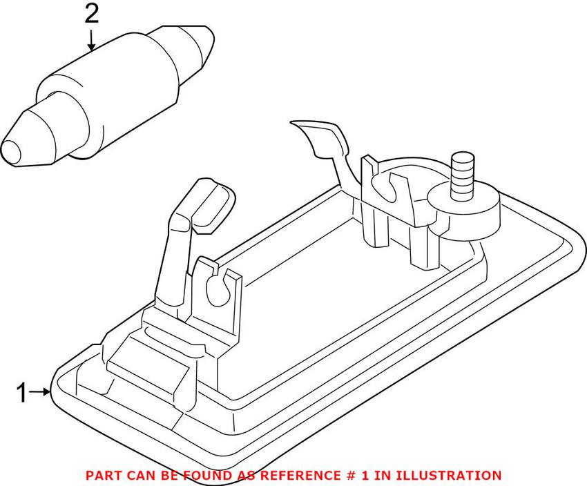 Audi License Plate Light Driver Side 8E0943021B