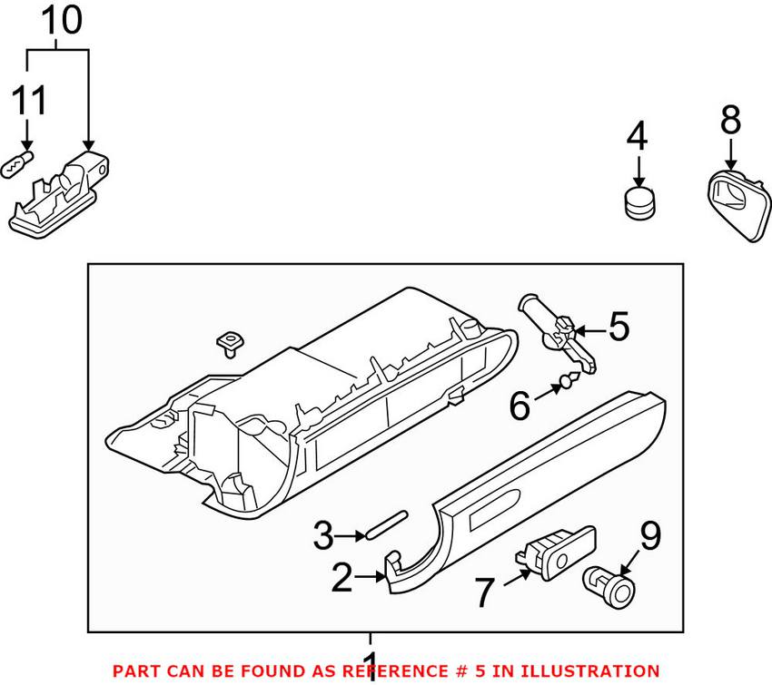 Audi Glove Box Door Damper (w/ Switch) 8E1880324A