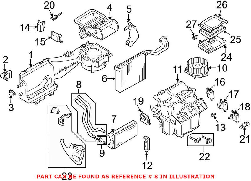 Audi Heater Core Pipe Kit 8E1898350