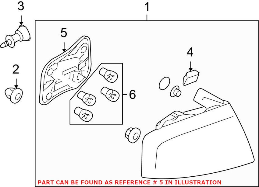 Audi Tail Light Bulb Socket - Passenger Side Outer 8E5945258C