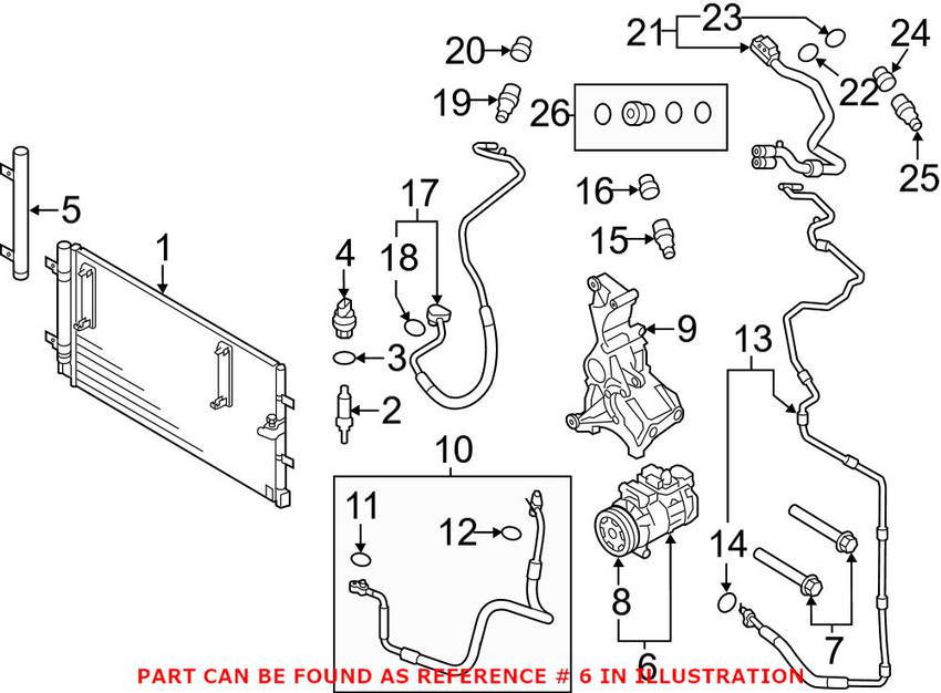 Audi A/C Compressor (New) 8K0260805L