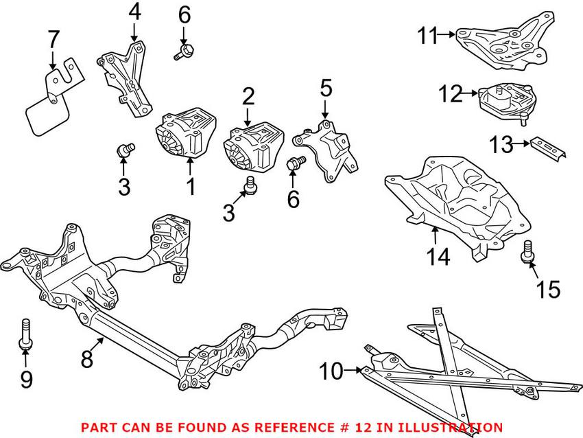 Audi Transmission Mount 8K0399151BD