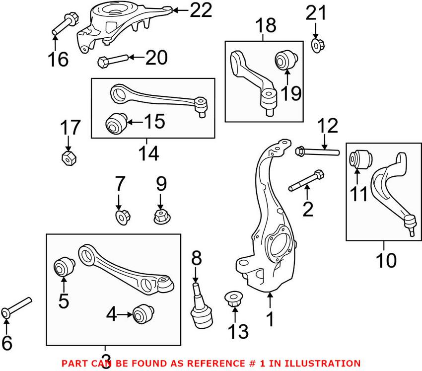 Audi Steering Knuckle - Front Passenger Side 8K0407254R