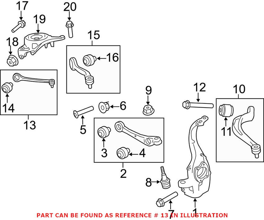 Audi Control Arm - Front Driver Side Upper Forward 8K0407505P