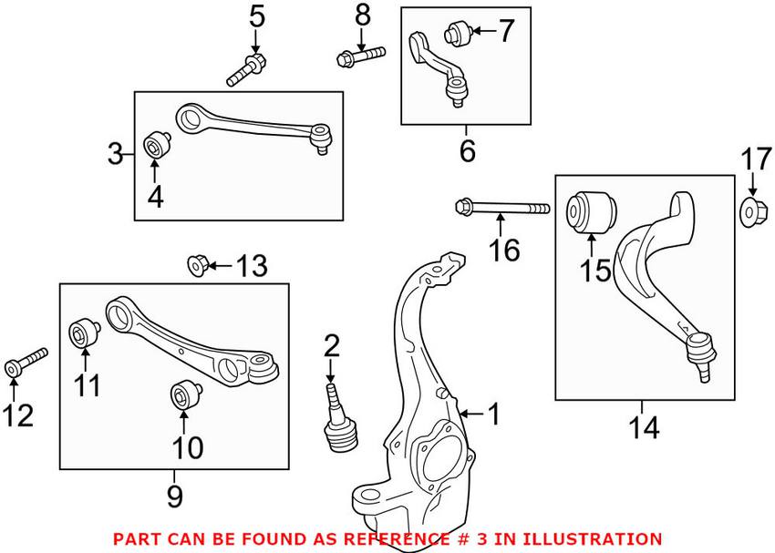 Audi Control Arm - Front Driver Side Upper Forward 8K0407505R