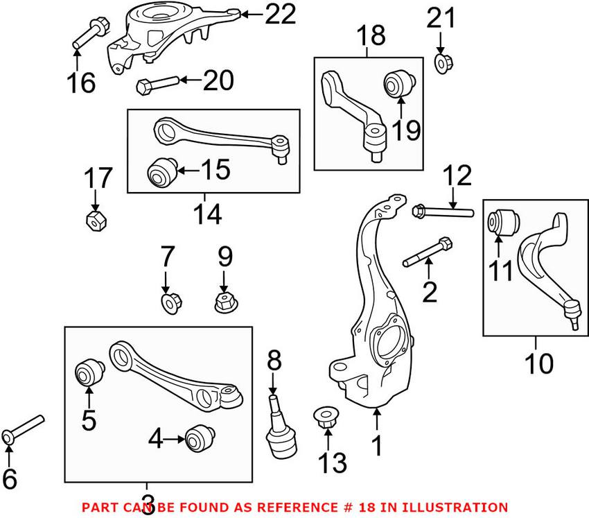 Audi Control Arm - Front Passenger Side Upper Rearward 8K0407510N