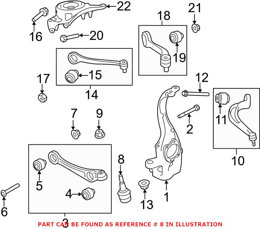 Audi Ball Joint - Front Lower 8K0407689G