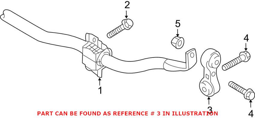 Audi Sway Bar End Link - Rear 8K0505465G