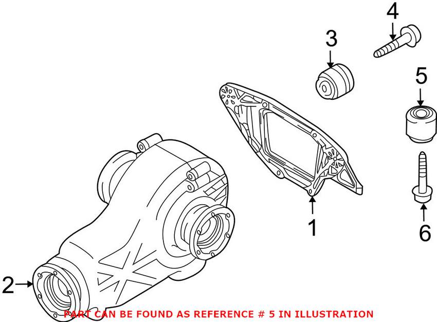 Audi Differential Housing Insulator 8K0599381H