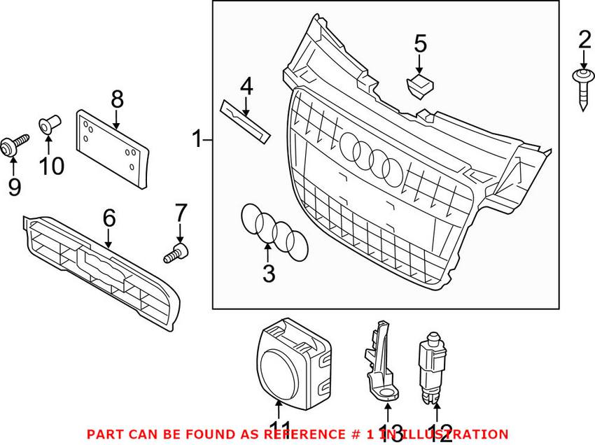 Grille - Front Center (With Front License)