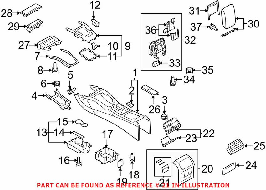 Audi Console Lid 8K0864383V10