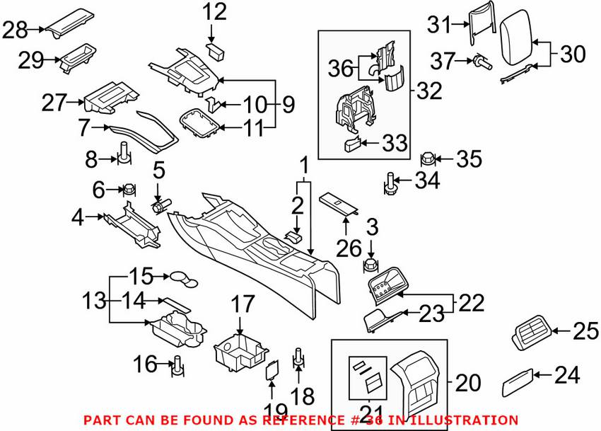 Audi Seat Armrest Base Bracket 8K08982776PS