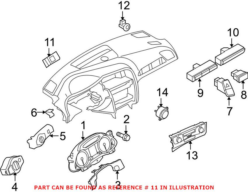 Audi Ambient Light Sensor 8K0907539