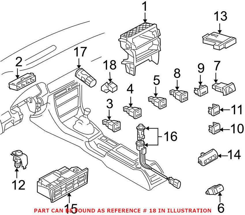 Audi 12 Volt Accessory Power Outlet Connector 8K09193434PK