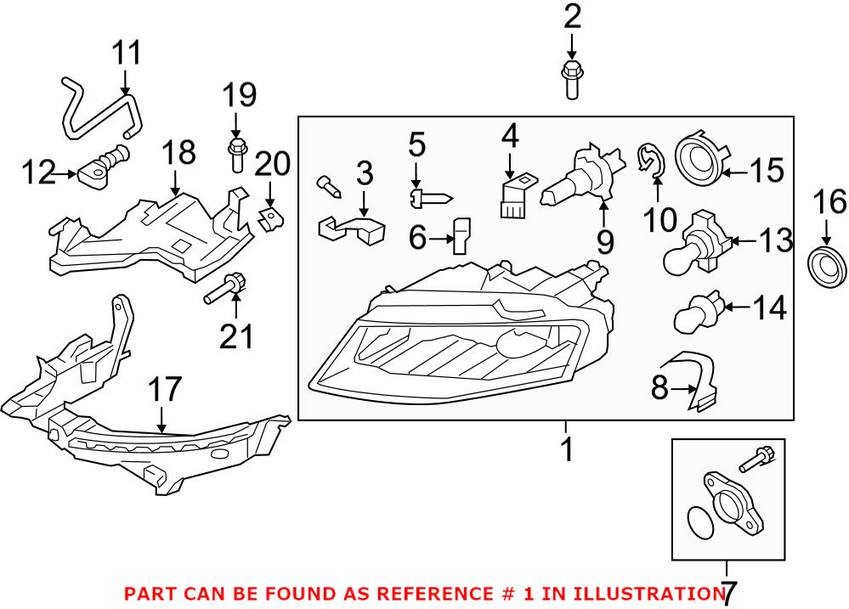 Audi Headlight Assembly - Driver Side (Halogen) 8K0941029AH