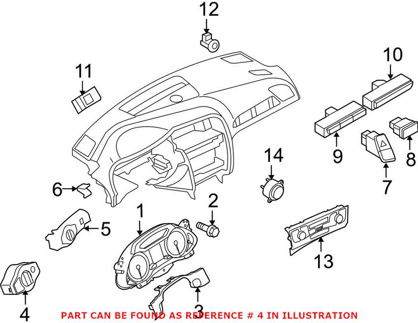 Audi Headlight Switch 8K0941531ASWEP