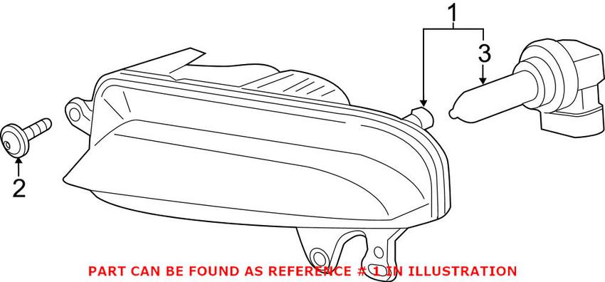 Audi Foglight Assembly - Passenger Side (Halogen) 8K0941700C