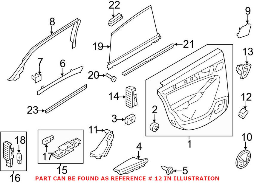 Audi Door Window Switch 8K0959855BV10