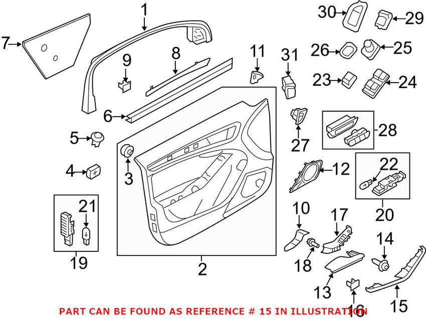 Audi Interior Door Pull Handle - Front Driver Side 8K1867585A6PS