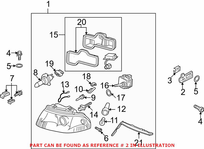 Audi Headlight Bracket - Driver Side 8L0941454