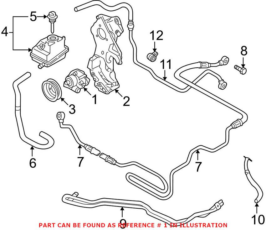 Audi Power Steering Pump (New) 8N0145154A