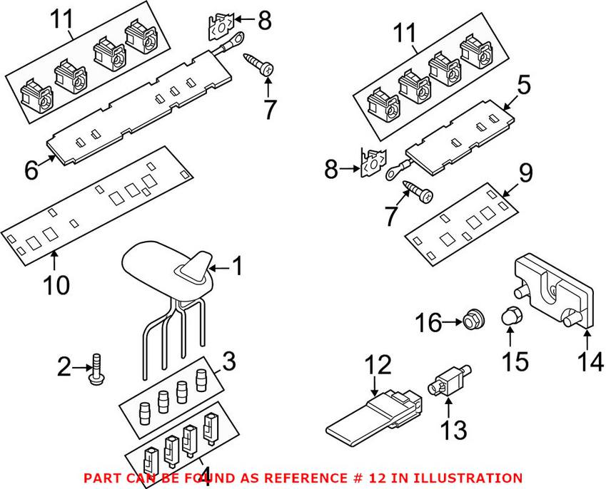 Audi Mobile Phone Antenna 8P0035503M