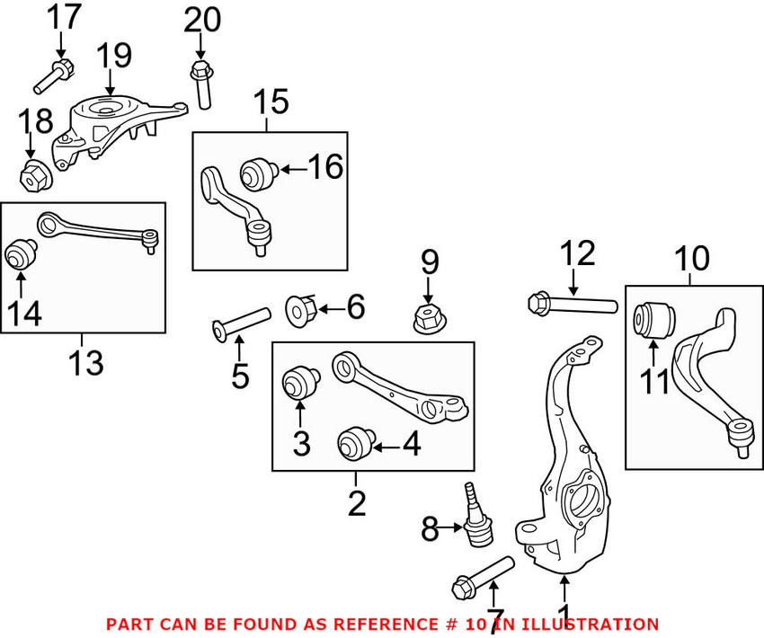 Audi Suspension Control Arm - Front Driver Side Lower Rearward 8R0407693D