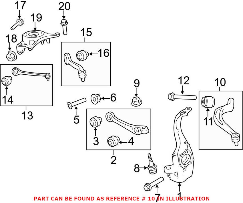 Audi Suspension Control Arm - Front Passenger Side Lower Rearward 8R0407694D