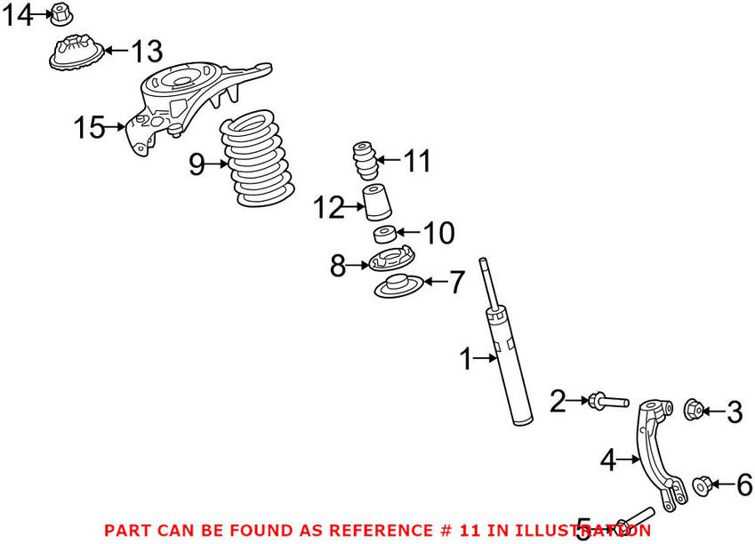 Audi Suspension Strut Bumper - Front 8R0412131D