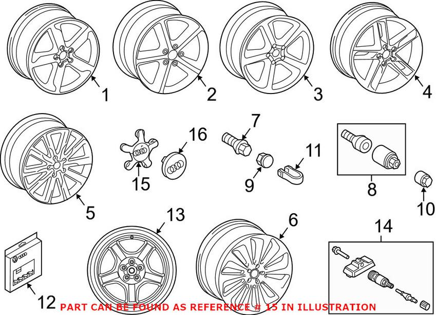 Audi Wheel Center Cap 8R0601165