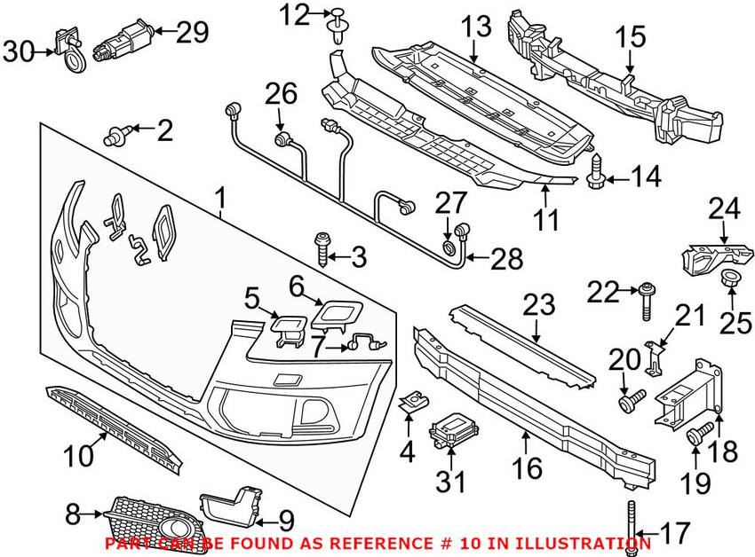 Grille - Front Lower (With S Line Package)