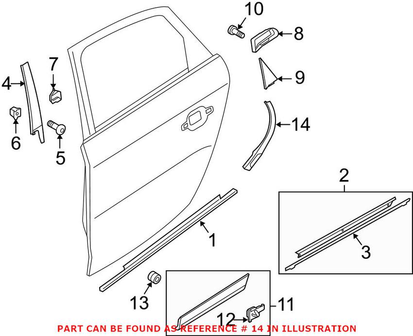 Audi Stone Guard - Rear Driver Side 8R0839981C