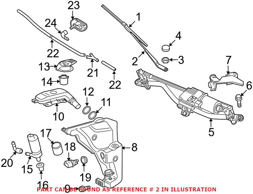 Audi Windshield Wiper Arm - Driver Side 8R1955407B1P9