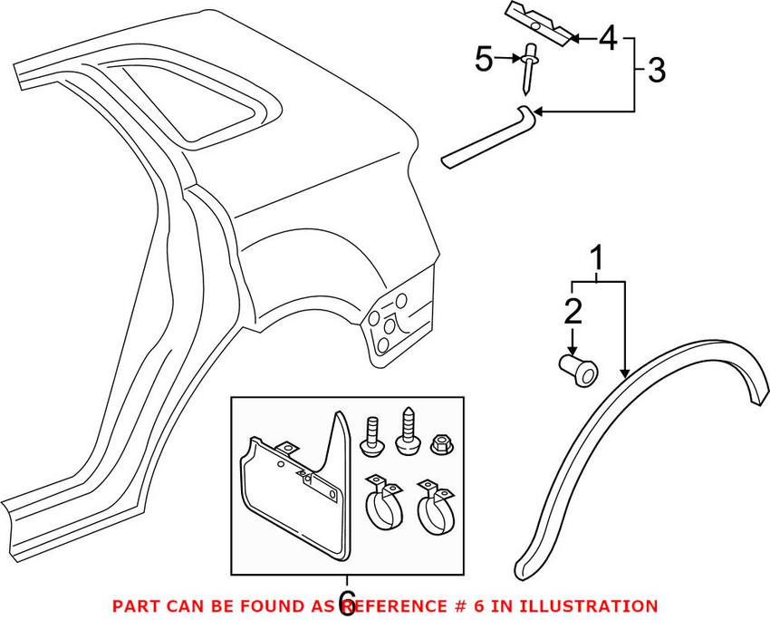 Audi Mud Flap Kit - Rear 8U0075101