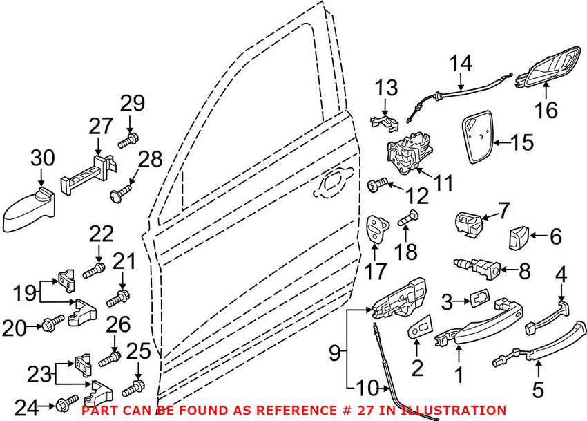 Audi Door Check - Front 8U0837249C