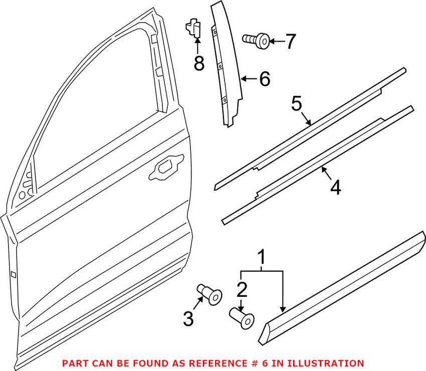 Audi Door Applique - Front Driver Side 8U0837901C5FQ