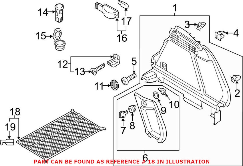 Audi Cargo Net - Rear 8U0861869A9B9