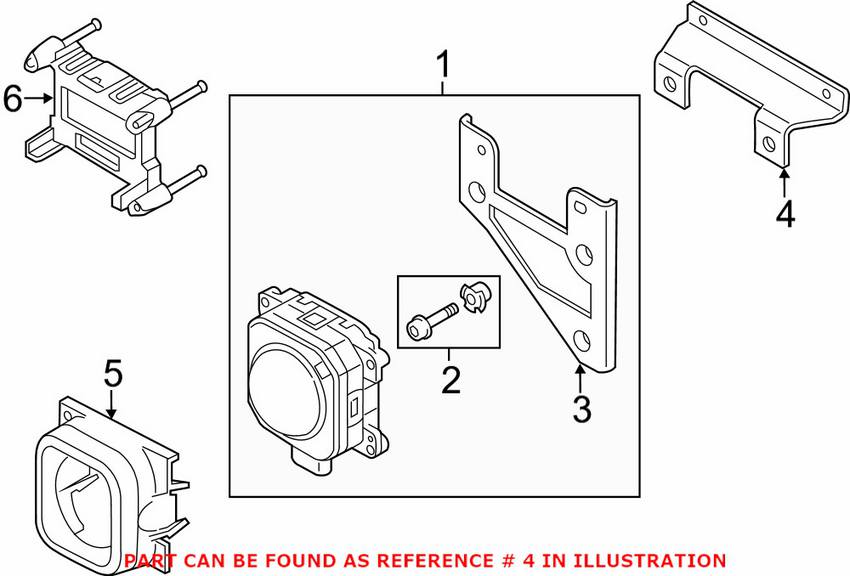 Audi Cruise Control Distance Sensor Bracket 8V0907574C