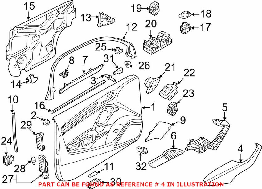 Audi Door Armrest - Front Driver Side 8V486717324A