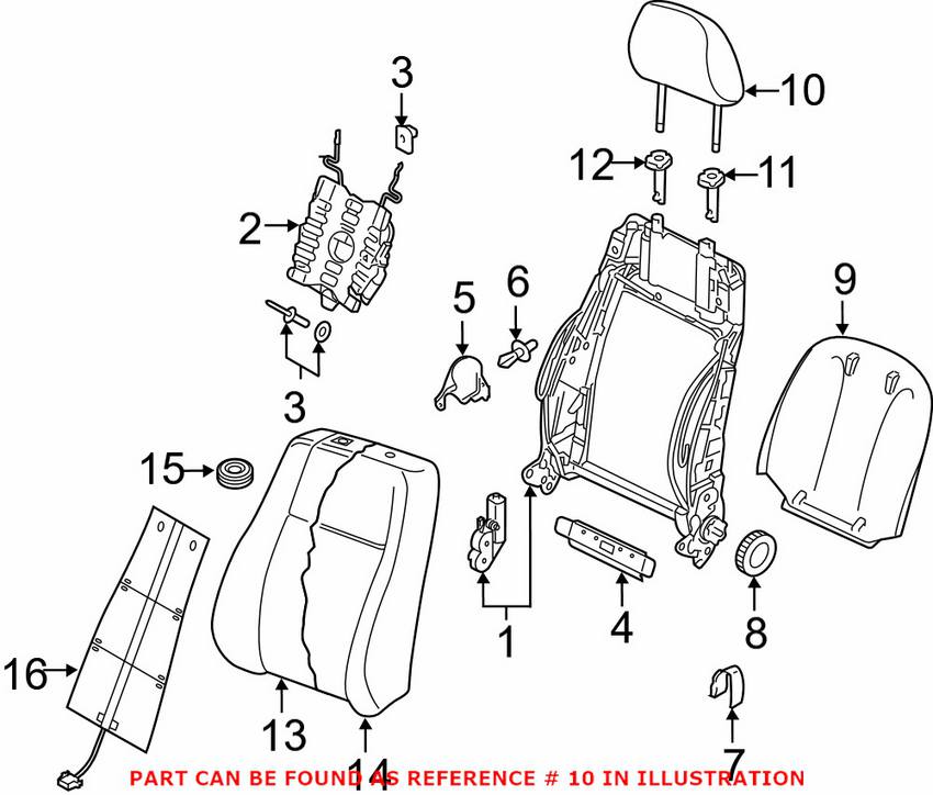 Audi Headrest - Front 8V5881901NEFE