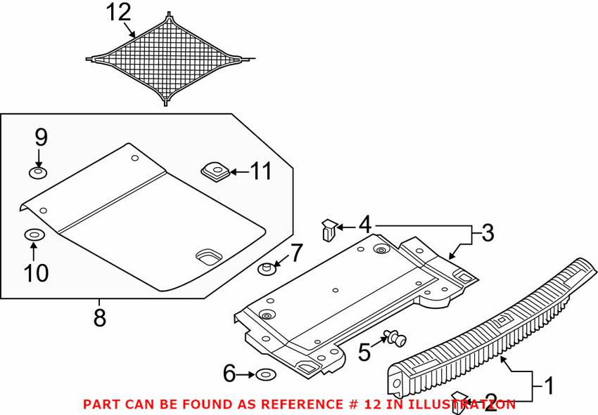 Audi Cargo Net - Rear 8W0065110