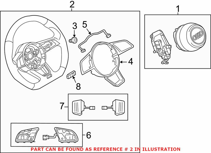 Audi Steering Wheel 8W0419091DJJAJ