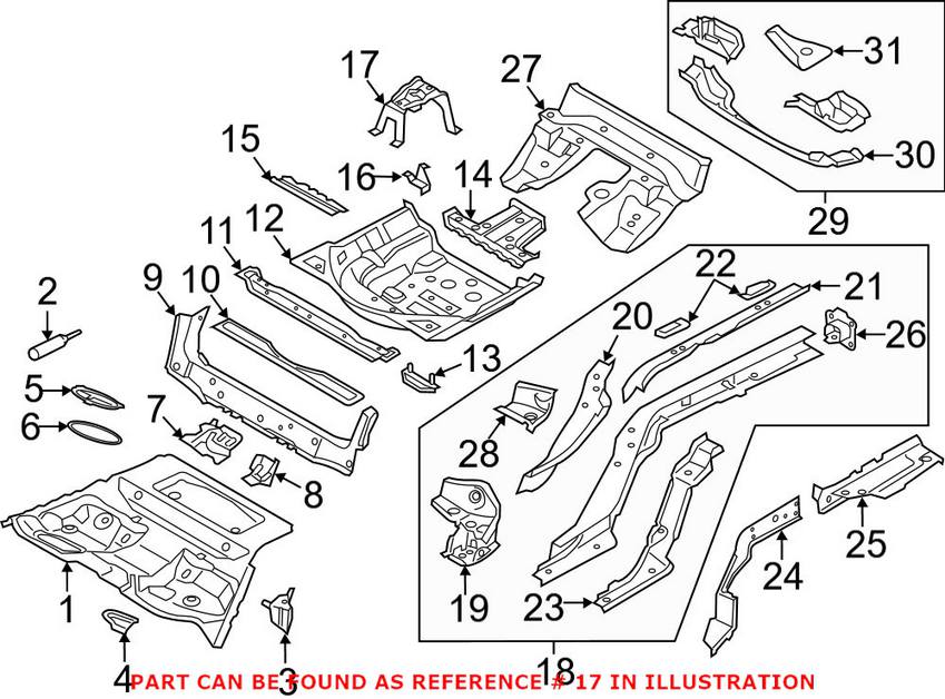 Audi Spare Tire Bracket 8W0802715C