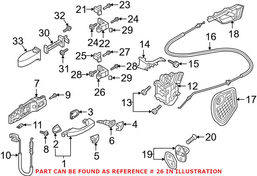 Audi Door Hinge 8W0833403A