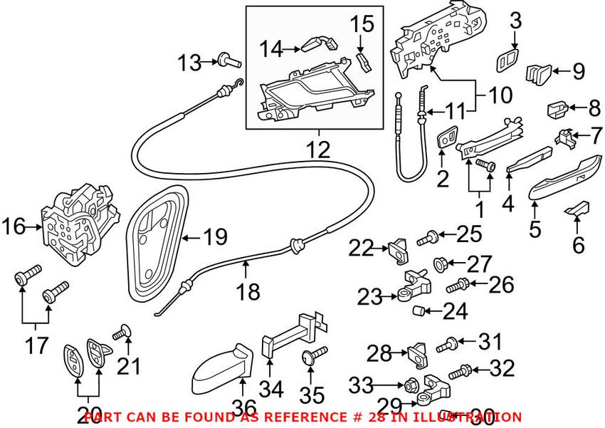 Audi Door Hinge - Passenger Side Lower 8W0833406A