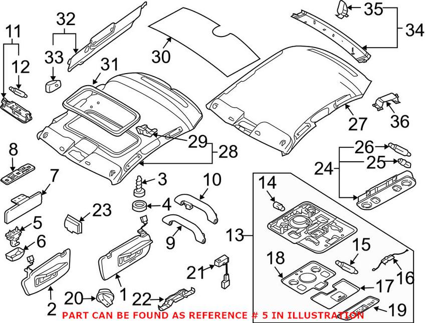 Sun Visor Bracket (Silver)