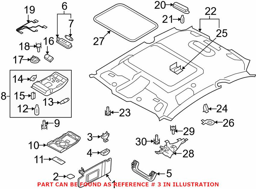 Sun Visor Bracket (Beige)