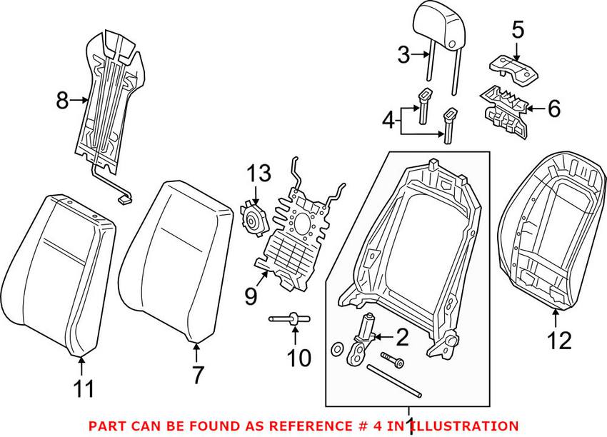 Audi Headrest Guide 8W0881920A