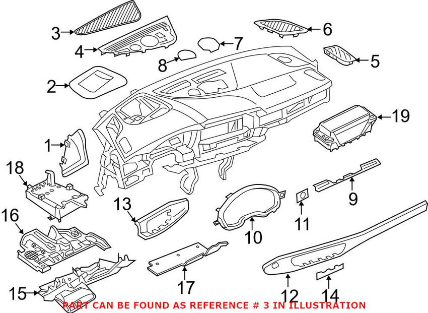 Audi Dashboard Air Vent Trim